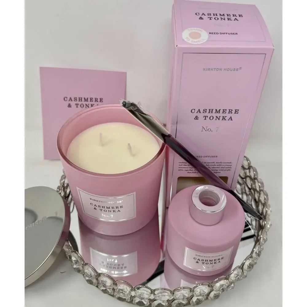 Kirkton House Bundle Cashmere & Tonka Reed Diffuser & One Large Candle ~ No.7